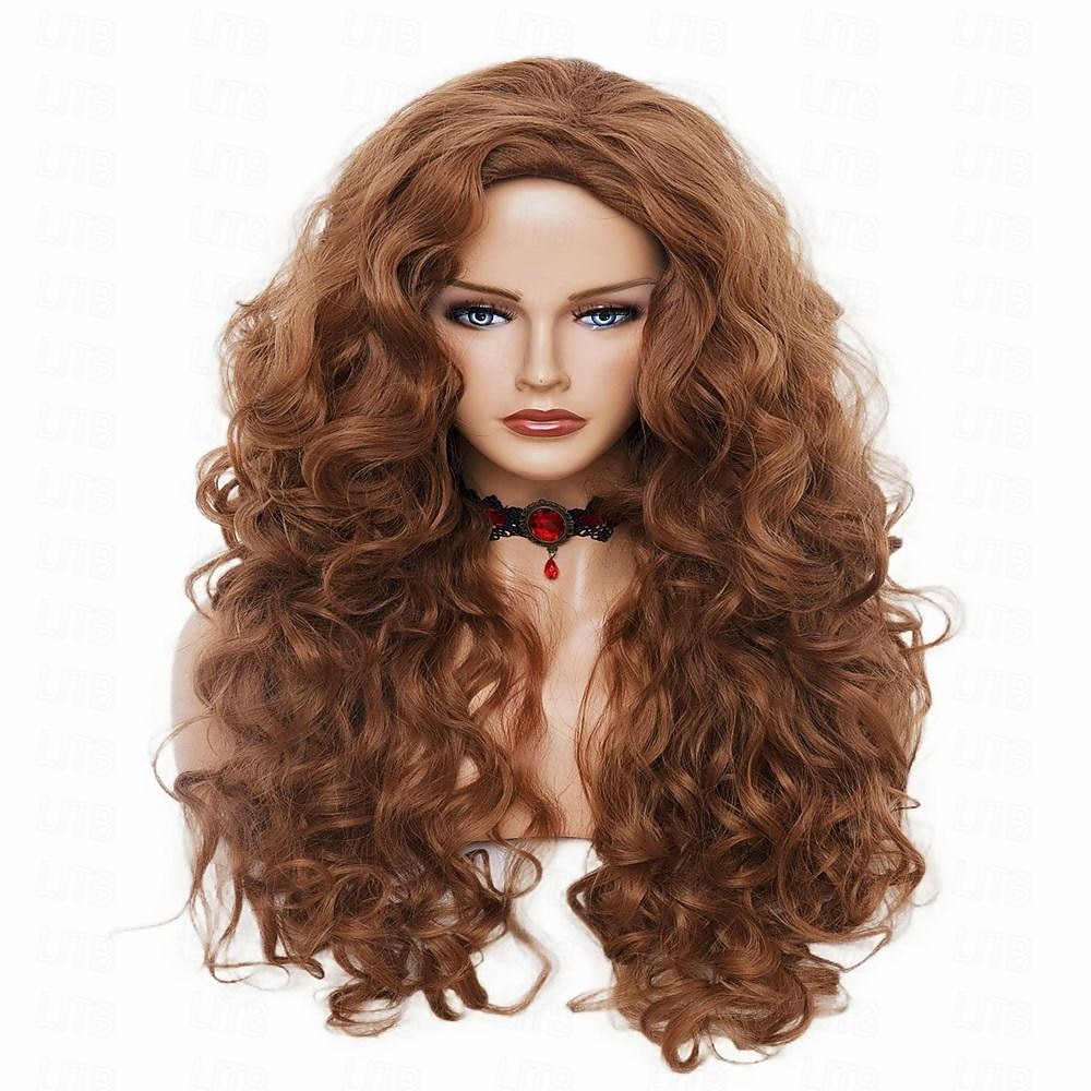 Rugelyss Vintage Wigs Dark Brown Rednish Maroon Wig for Women Lady Natural Synthetic Full Wigs for 70s Cosplay Costume Disco Hair Wig Halloween Wigs 2026 - $20.99 –P1