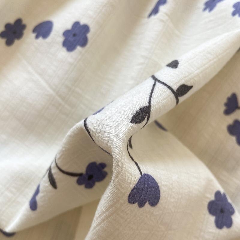 Lençol de cama 100% algodão de 1 unidade com capa de cama de flores pequenas fragmentadas capa de colchão elástica para cama de casal de luxo individual ou dupla disponível em vários tamanhos de 2025 por $22.99 –P11