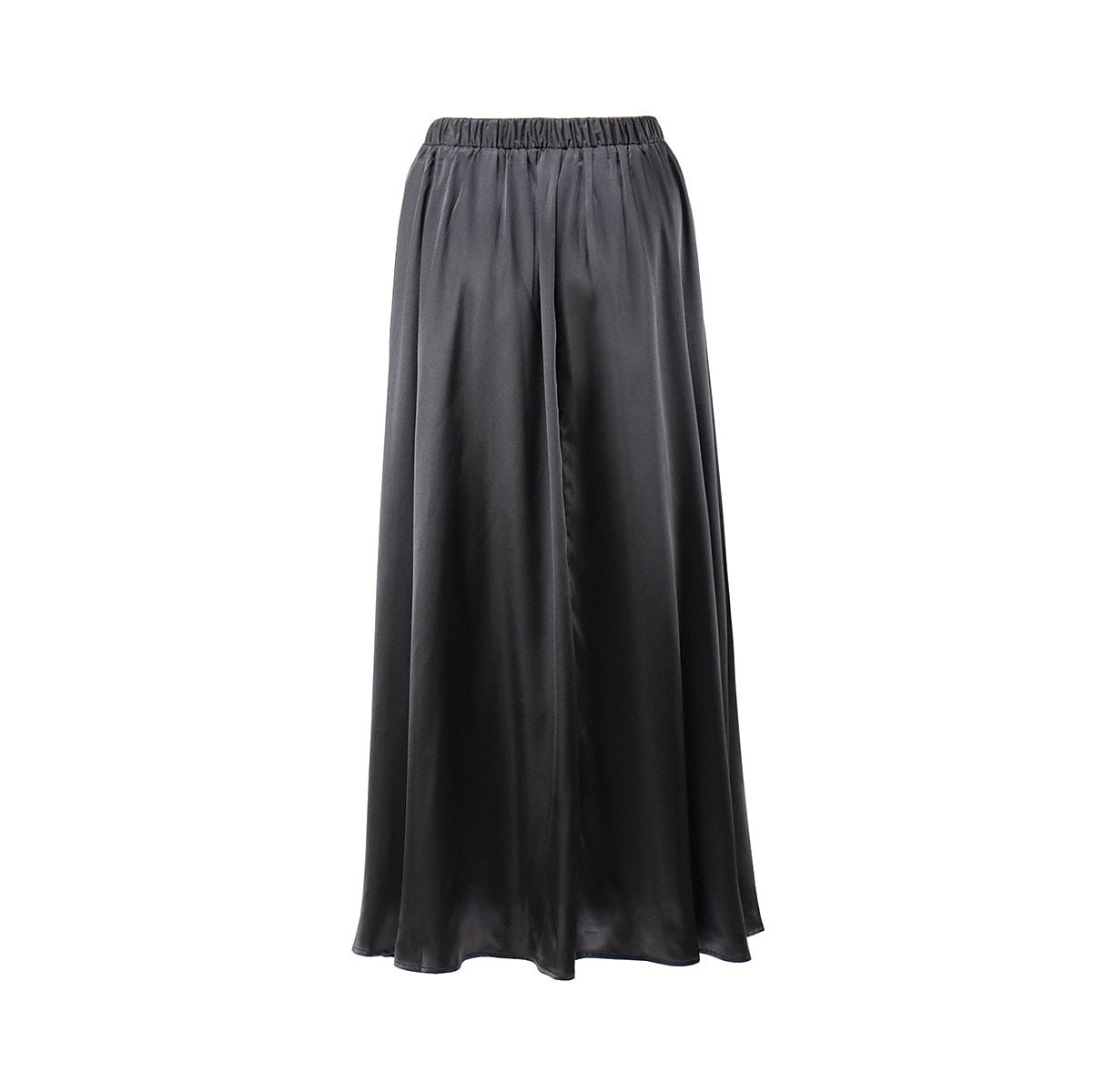 Dame الالتفاف Huske Langt skjørt Elegant Mote Maksi Høy Midje Skjørt Ensfarget Gate Daglig Svart Hvit Kakifarget Sommer Sateng 2025 - $31.99 –P16