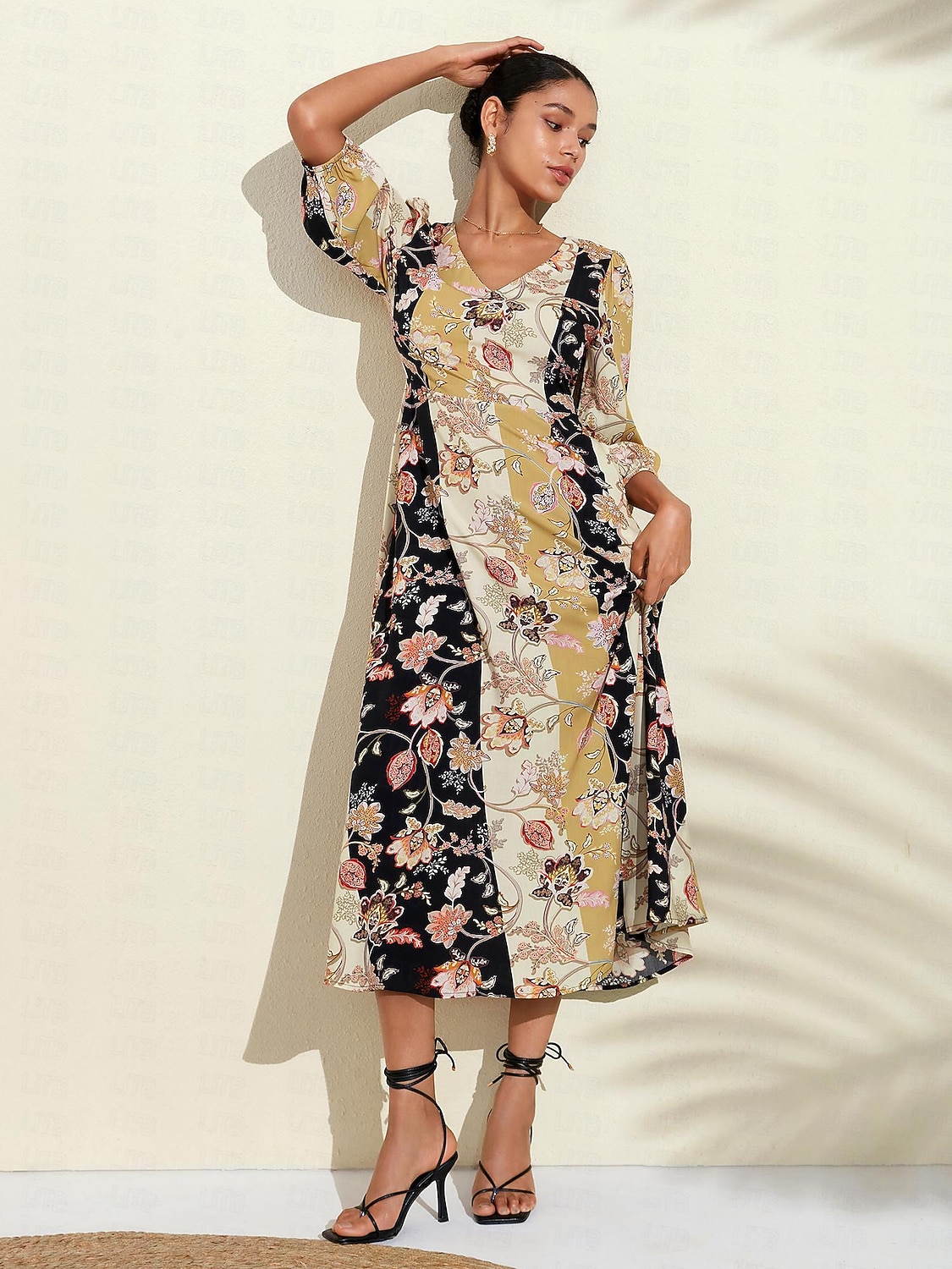 robe longue fleurie avec poche zippée de 2026 ? $125.99 –P7