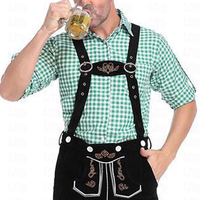 Herren Hemd Freizeithemd Knopfhemd Karierte Hemden Schwarz Rot Grün Langarm Karomuster Revers Karneval Urlaub Tasche Bekleidung Baumwolle Baumwollmischung Mode Lässig Bequem 2025 - AU $38.59 –P6