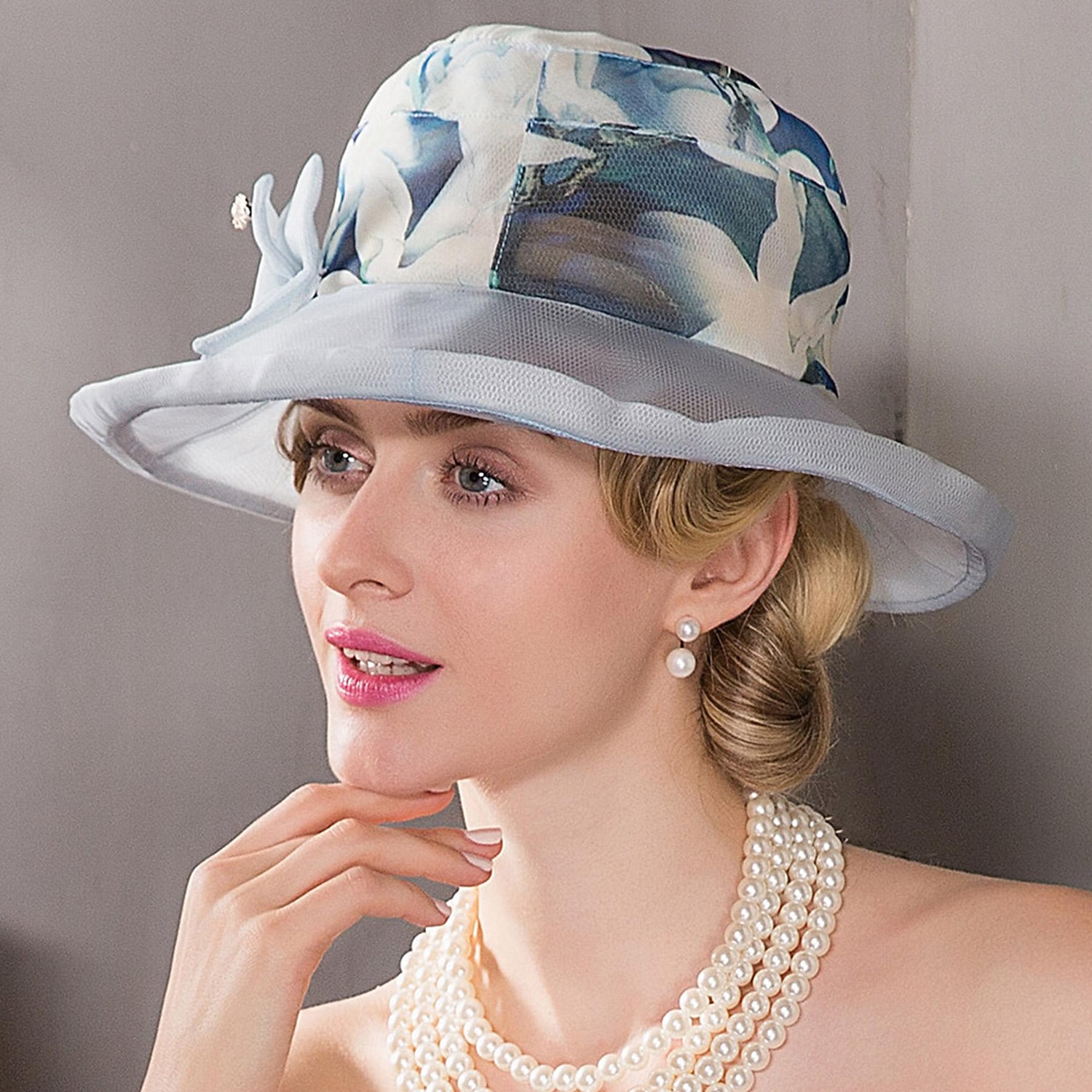 Chapéus Ice Silk Chapéu de balde Chapéu mole Chapéu de sol Casamento Festa de Chá Elegante Simples Romântico Com Laço Recortes Capacete Chapéu de 2026 por $34.99 –P2