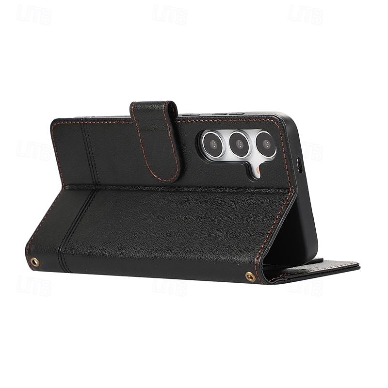 telefon fodral Till Samsung Galaxy S25 Ultra S24 S23 S22 S21 S20 Plus Ultra A34 Plånboksfodral Spegel Dragkedja Helkroppsskydd Geometriska mönster TPU PU läder 2025 - $17.99 –P4