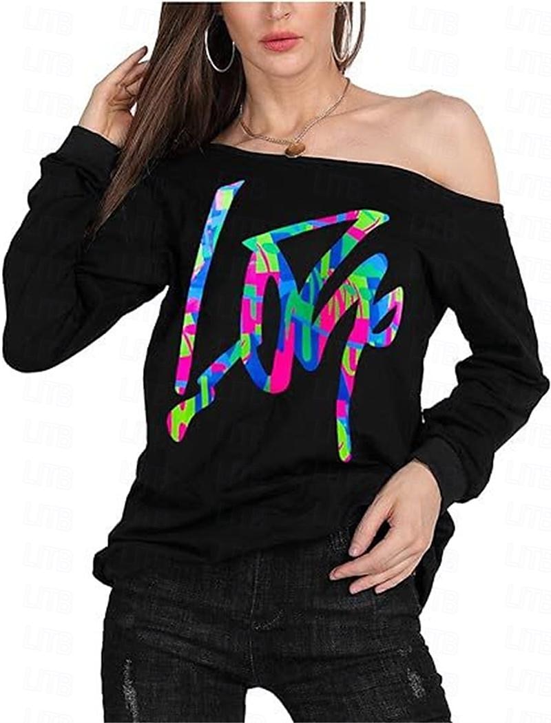 Retro / vintage Lata 80 Bal maskowy Bluzy Z odsłoniętymi ramionami Strój na bal maskowy Damskie Bal maskowy Impreza / Wieczór Parada równości Miesiąc Dumy Dla dorosłych Top Wiosna Jesień 2025 - $23.99 –P7