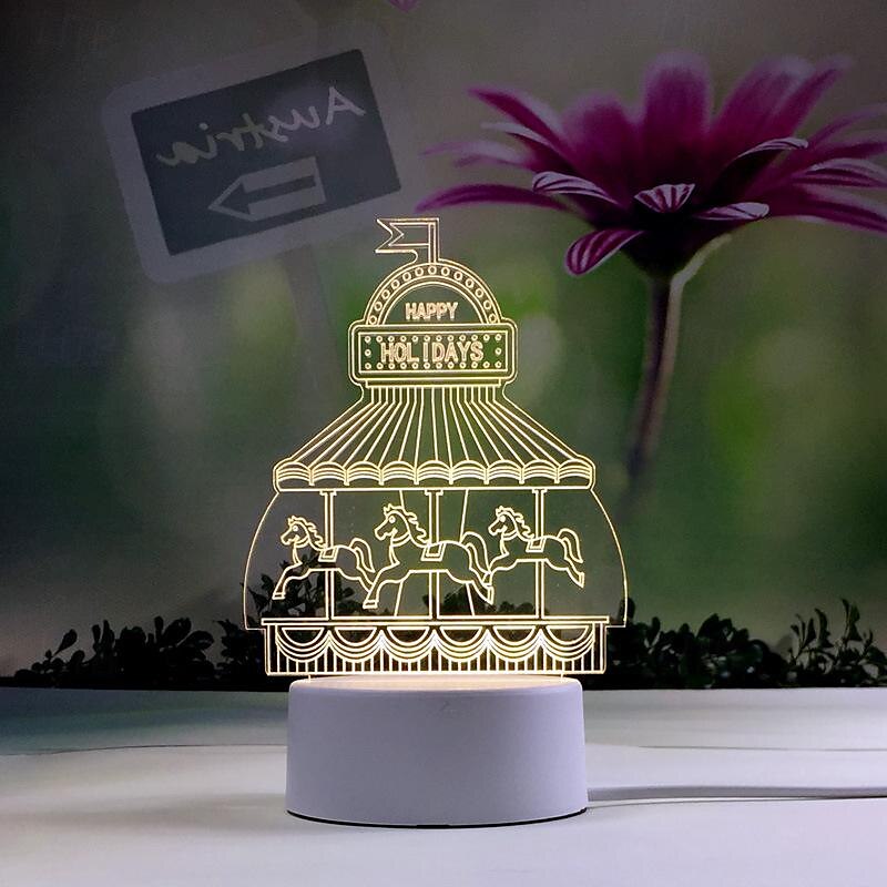 3D Night Light Bedroom Bedside Lamp Eye Care Led Light Birthday Valentine's Day Gift 2025 - $12.99 –P15