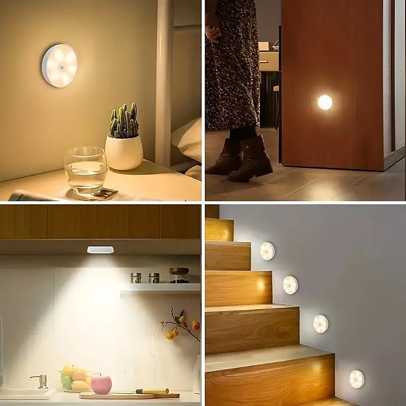Luci da esterni con sensore di movimento luci notturne ricaricabili tramite USB luci da esterni a led luci notturne a led per corridoi armadi armadi scale camere da letto cucine e cortili 1/3 pezzi del 2025 a $9.99 –P3