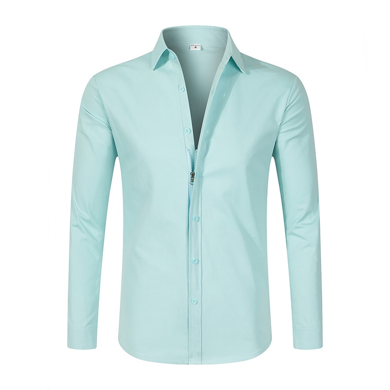 Men's Dress Shirt Button Up Shirt Plain Wedding Daily Light Blue Black White Pink Long Sleeve Lapel Spring &  Fall Clothing Apparel Collared Shirts 2026 - $31.99 –P12