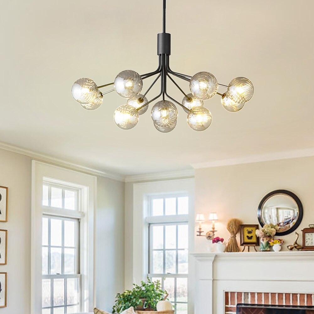 9-Licht 110 cm Laterne Desgin Insel Design Pendelleuchten Kupfer Glas Künsterlischer Stil Stilvoll Messing Modern Nordischer Stil 110-120V 220-240V 2025 - $615.59 –P14