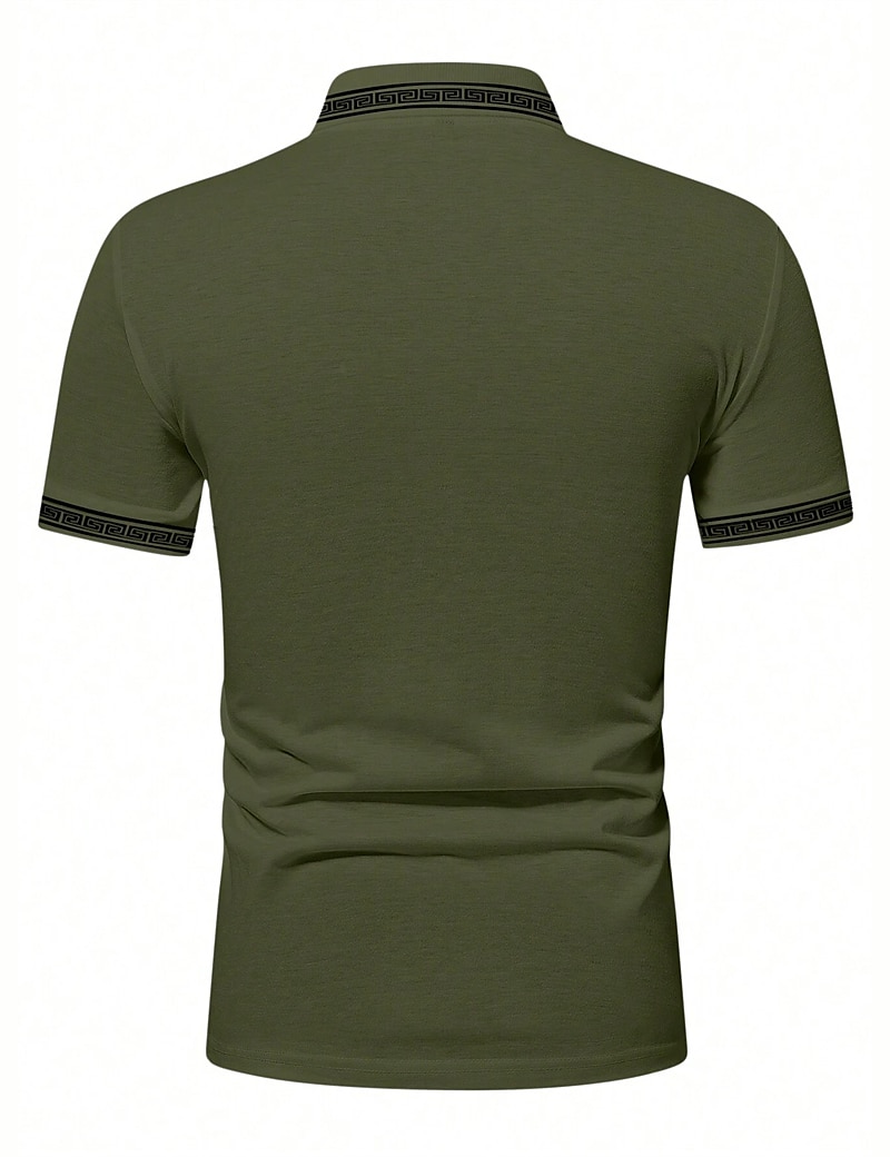 Herren Poloshirt Polos mit Knöpfen Casual Sport Kargen Kurzarm Modisch Basic Farbblock Patchwork Sommer Regular Fit Schwarz Armeegrün Burgunderrot Marinenblau Beige Poloshirt 2025 - $17.99 –P4