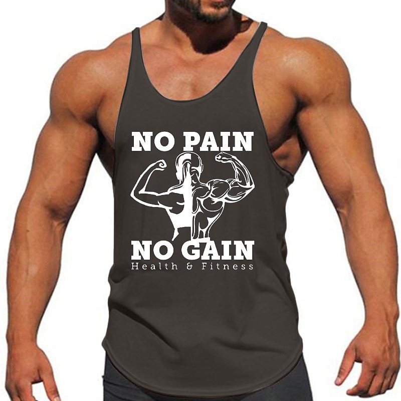 Voor heren Spier Grafisch Wie mooi wil zijn moet pijn lijden Singlet Vest Top Mouwloos T-shirt voor heren Mouwloos T-shirt 3d printen Strakke ronde hals Overhemd Sport Dagelijks Ontwerper 2025 - $14.99 –P6