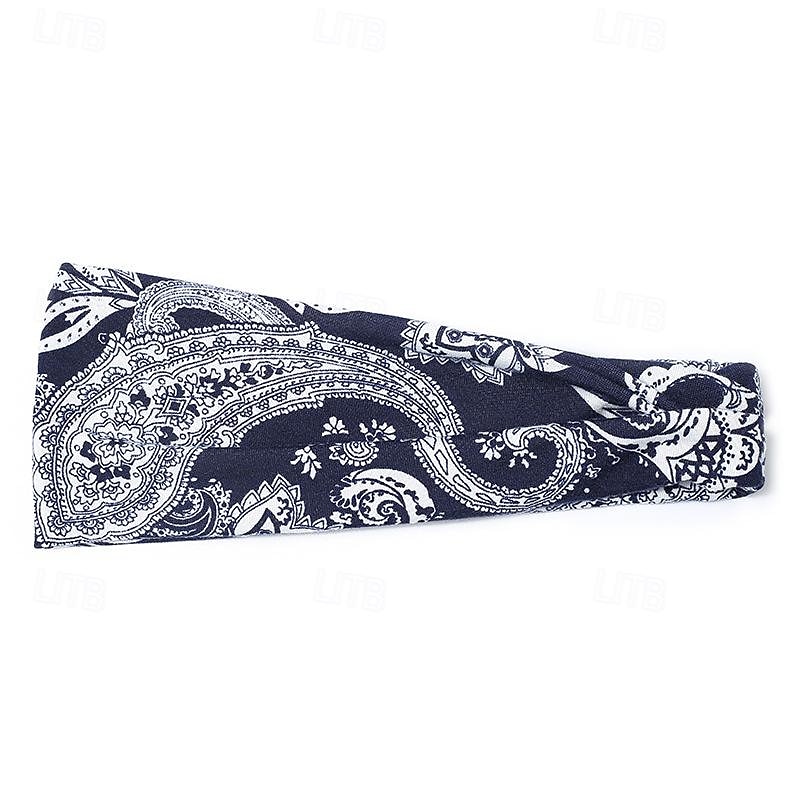 Printed Sports Headband Yoga Headband Headband Sweat Absorbing Band Anti Sweat Women s Wide Brimmed Headscarf Headwear 2025 - $6.99 –P34