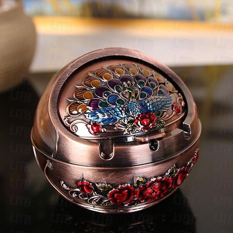 Posacenere a forma di pavone a forma di palla - mini posacenere artigianale in metallo regalo - adatto per l'arredamento di interni ed esterni del 2025 a $17.49 –P4