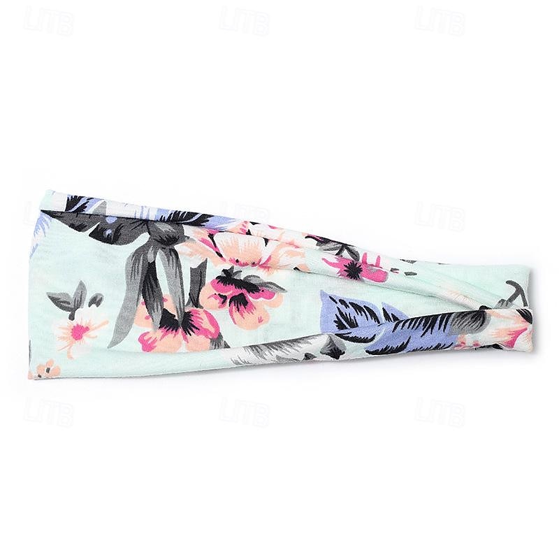 Printed Sports Headband Yoga Headband Headband Sweat Absorbing Band Anti Sweat Women s Wide Brimmed Headscarf Headwear 2025 - $6.99 –P19
