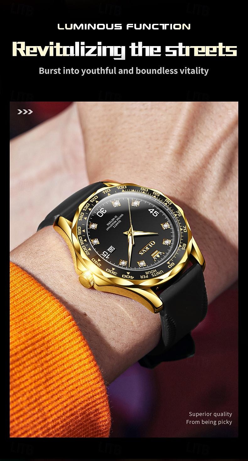 OLEVS Men Quartz Watch Minimalist Fashion Casual Wristwatch Luminous Calendar Waterproof Steel Watch 2026 - $34.99 –P3