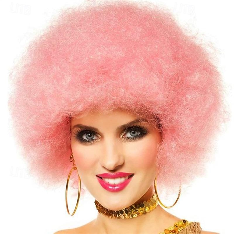 פאות אפרו לנשים שחורות פאת אפרו קצרה בשנות ה-70 פאת אפרו דיסקו נפוחה לנשים פאת מסולסלת באורך 10 אינצ' מראה טבעי פאה סינתטית יומית פאות ליל כל הקדושים 2025 - $19.49 –P18