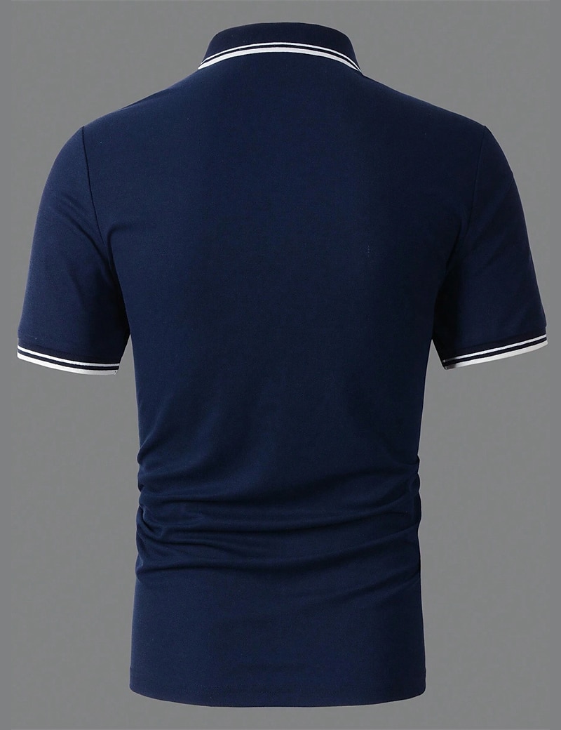 Herren Poloshirt Polos mit Knöpfen Geschäft Casual Kargen Kurzarm Modisch Basic Glatt Taste Sommer Regular Fit Weiß Gelb Rot Marinenblau Königliches Blau Blau Poloshirt 2025 - $17.99 –P9