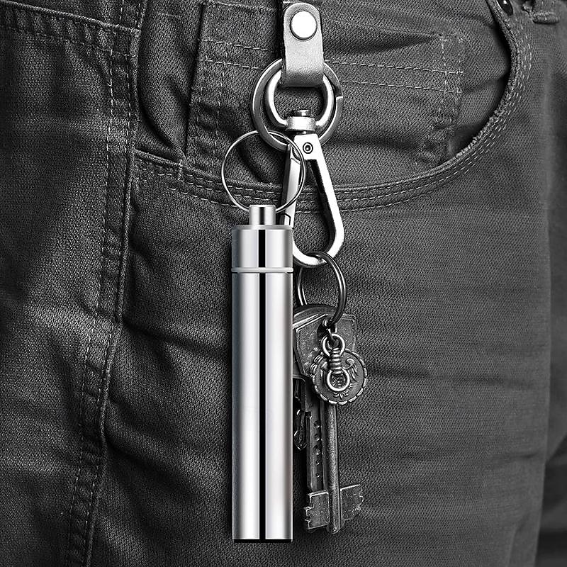 set tascabile portatile per stuzzicadenti in acciaio inossidabile kit di pulizia per stuzzicadenti in metallo riutilizzabile con supporto per picnic all'aperto in campeggio in viaggio del 2025 a $7.99 –P4