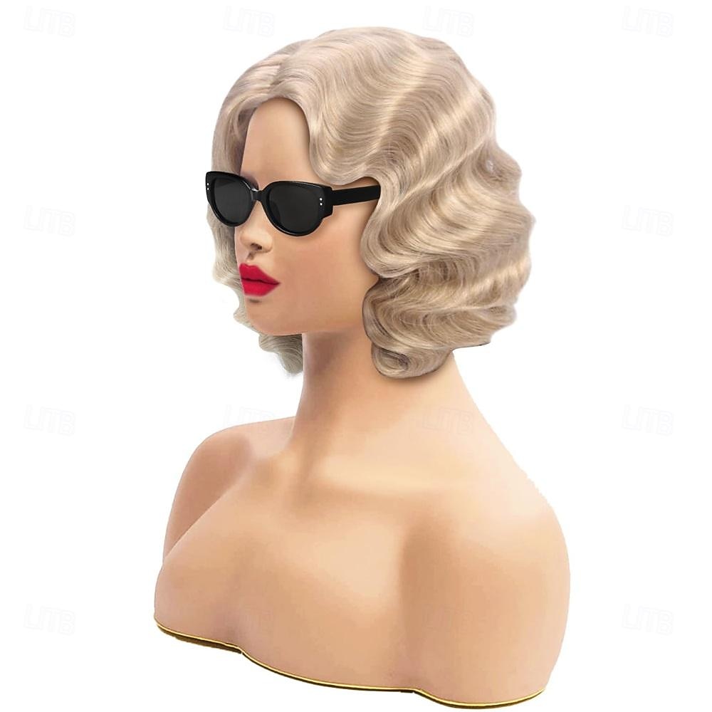 Brown Wig 1920s Lady Finger Wave Wig Vintage Brown 20s Wig Women Retro Synthetic Hair Carnival Cosplay Party Costume Wig Halloween Wigs 2026 - $18.49 –P3