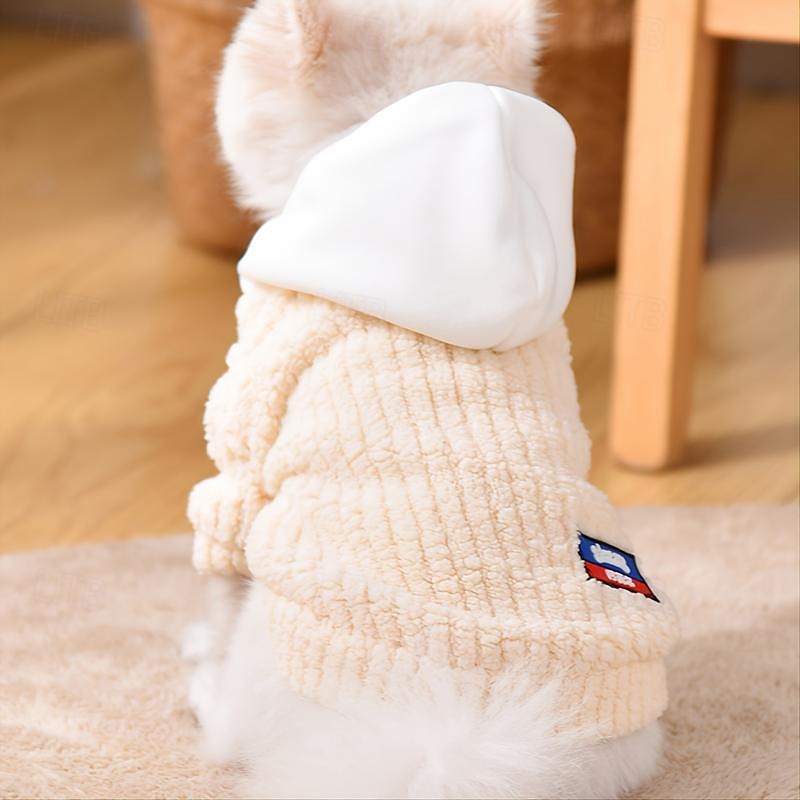 Dog Cat Hoodie Fashion Cute Winter Warm Soft Washable Comfortable Outdoor Sports Dog Clothing for Bichon Frise Poodle Pomeranian Baby Pet Papillon 2025 - $27.99 –P3