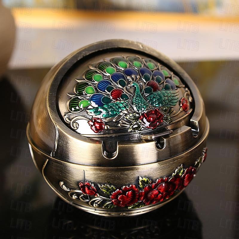 Posacenere a forma di pavone a forma di palla - mini posacenere artigianale in metallo regalo - adatto per l'arredamento di interni ed esterni del 2025 a $17.49 –P3