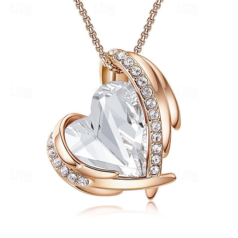 cadouri de ziua femeii ziua femeii cadouri de ziua mamei pentru fete colier înger roz feminin nișă pandantiv creativ de cristal accesoriu simplu și versatil colier cadouri de ziua mamei pentru mama 2025 - $50.24 –P19