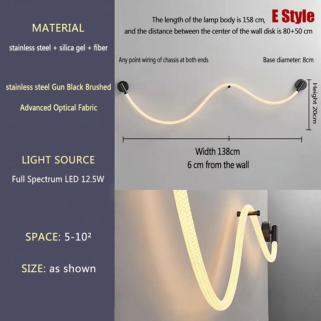Led Silicone Wall Lamp Woven Texture Pure Silicone 360-Degree Light Interior Decoration Wall Lamp DIY Modeling Wall Lamp Suitable for Bedroom Study Living Room Asle 3000K Warm White 2025 - $82.99 –P5