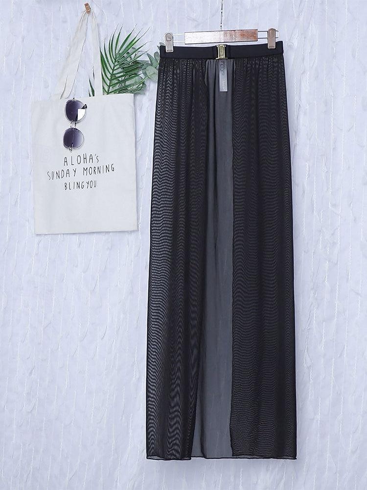 2026年 女性用カバーアップ水着 スカート付きストレッチボクサーショーツスカートハイウエストバケーションビーチウェアソリッドカラーノースリーブ水着  コレクション – $6.99 –P2