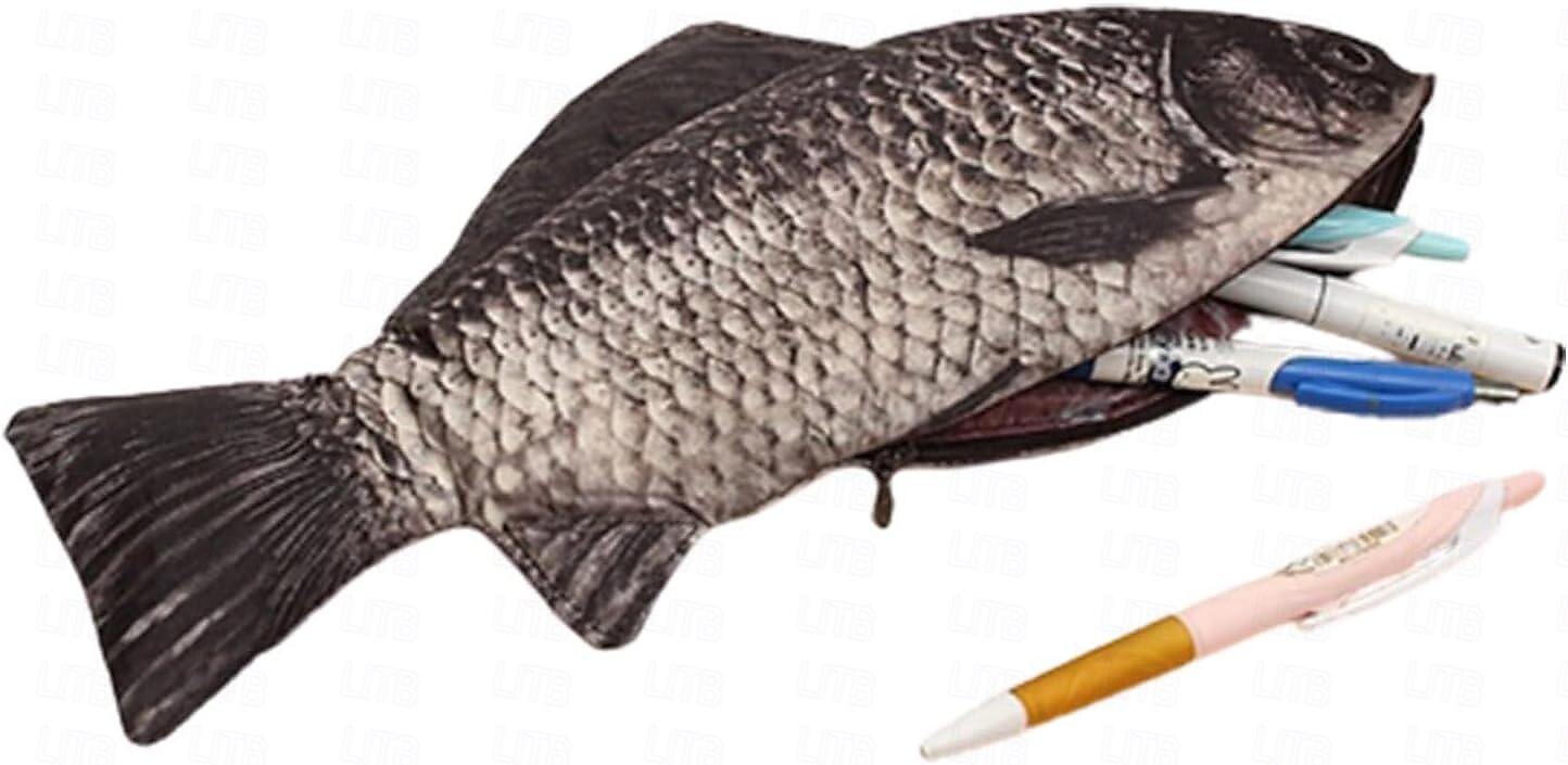 Simulation fischförmiges Federmäppchen, wasserdichtes Federmäppchen, Fisch-Geldbörse, neuartiges Federmäppchen, interessantes Federmäppchen, langlebig, Schreibwaren-Tasche, Geschenk, Jungen, Mädchen, 2025 - $15.75 –P1