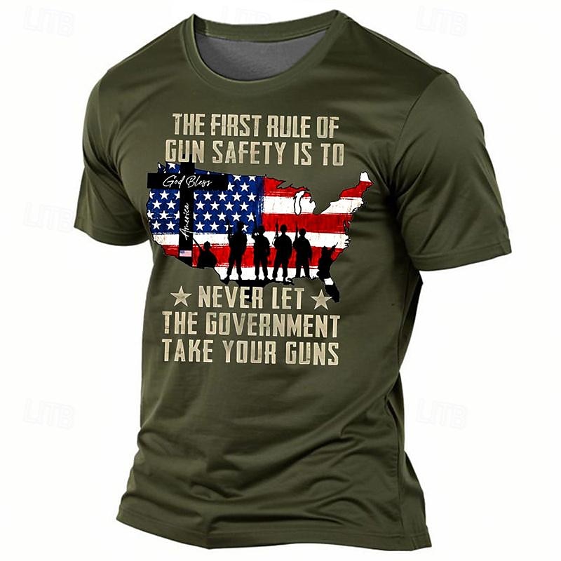 Jour des anciens combattants T-shirt homme Patriote Patriotique Vétéran Drapeau américain Soldat T-shirt à manches courtes T-shirt Impression 3D Col rond Chemise Quotidienne Décontractée Rue Style de 2025 ? $15.99 –P10
