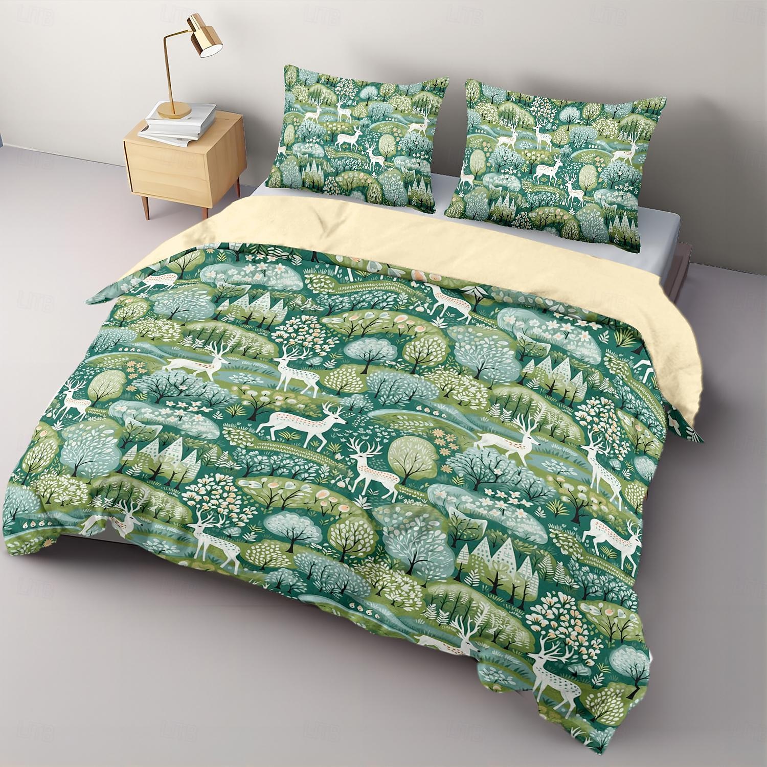 100% Cotton Duvet Cover Set Tree Pattern Set Soft 3-Piece Luxury Bedding Set Home Decor Gift King Queen Duvet Cover 2025 - $37.99 –P15