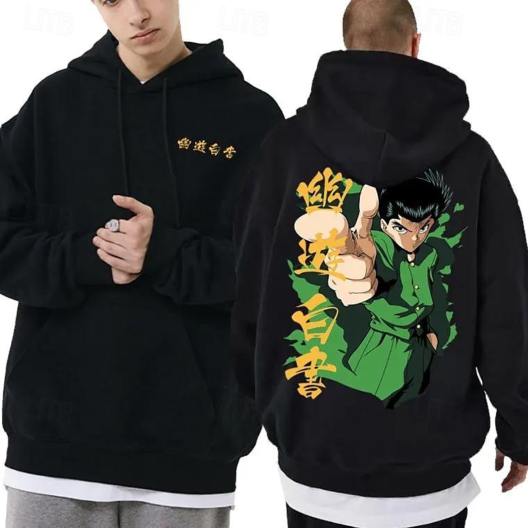 Yu Yu Hakusho Yusuke Urameshi Kurama Kapuce Animák Manga Anime Přední kapsa Grafika Pro Pro páry Pánské Dámské Dospělé Karneval Plesová maškaráda Horká ražba Běžné / Denní 2025 - $27.99 –P1