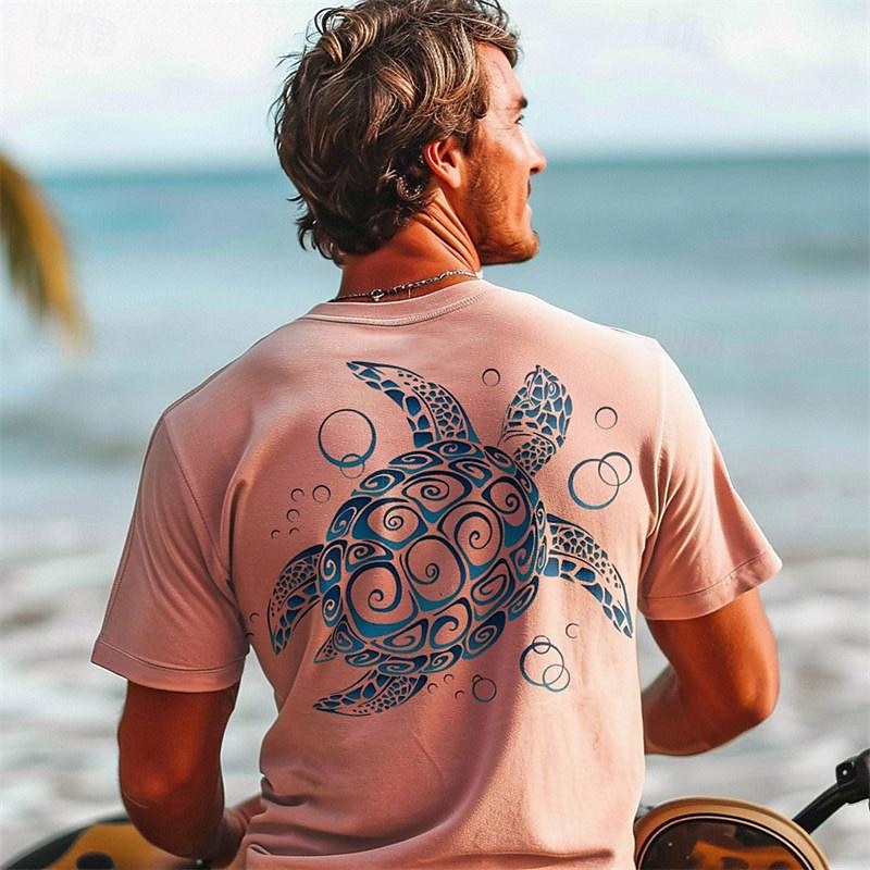 Hombre Graphic Animal tortugas Camiseta Manga Corta Camiseta Impresión 3D Cuello Barco Camisa Diario Hawaiano Estilo centro turístico Deporte Festivos Noche Blanco Verde Claro Rosa Primavera verano 2026 - $19.49 –P3