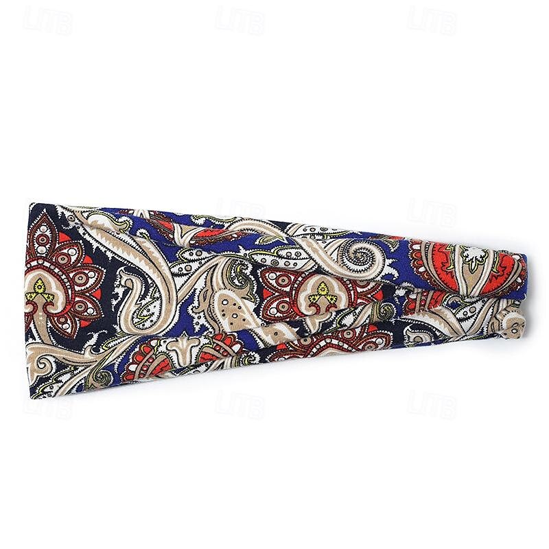 Printed Sports Headband Yoga Headband Headband Sweat Absorbing Band Anti Sweat Women s Wide Brimmed Headscarf Headwear 2025 - $6.99 –P28