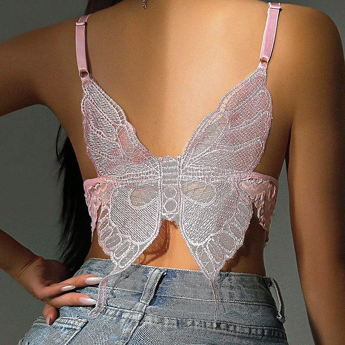 női csipke hát nélküli szexi erotikus szexi fehérnemű szexi body hálóruha - polispandex egyszínű melltartó otthoni ruhák 2025 - $18.99 –P1