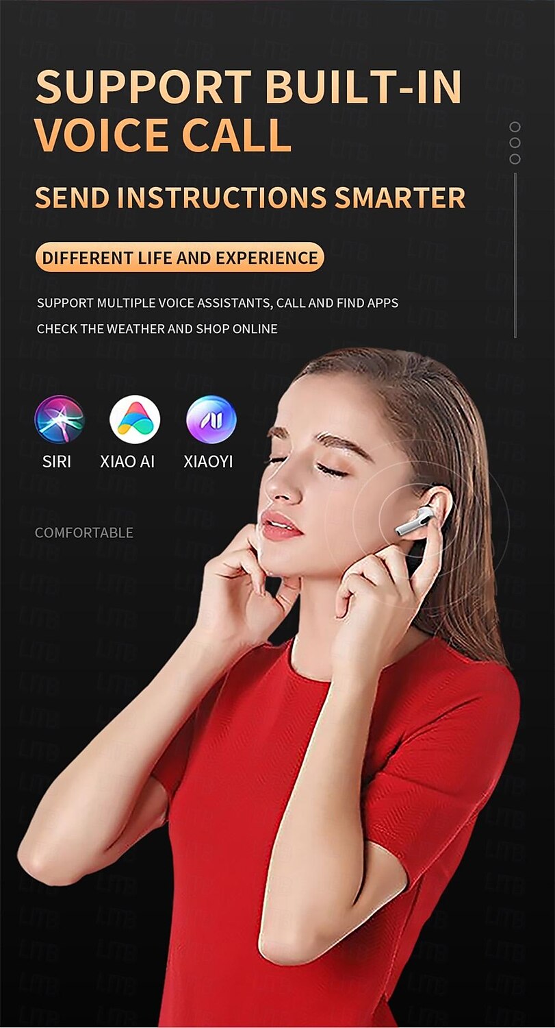 Pro6 True Wireless Headphones TWS Earbuds In Ear Bluetooth5.0 Sports Ergonomic Design Auto Pairing for Apple Samsung Huawei Xiaomi MI  Everyday Use Traveling Trekking Mobile Phone 2025 - $16.99 –P7