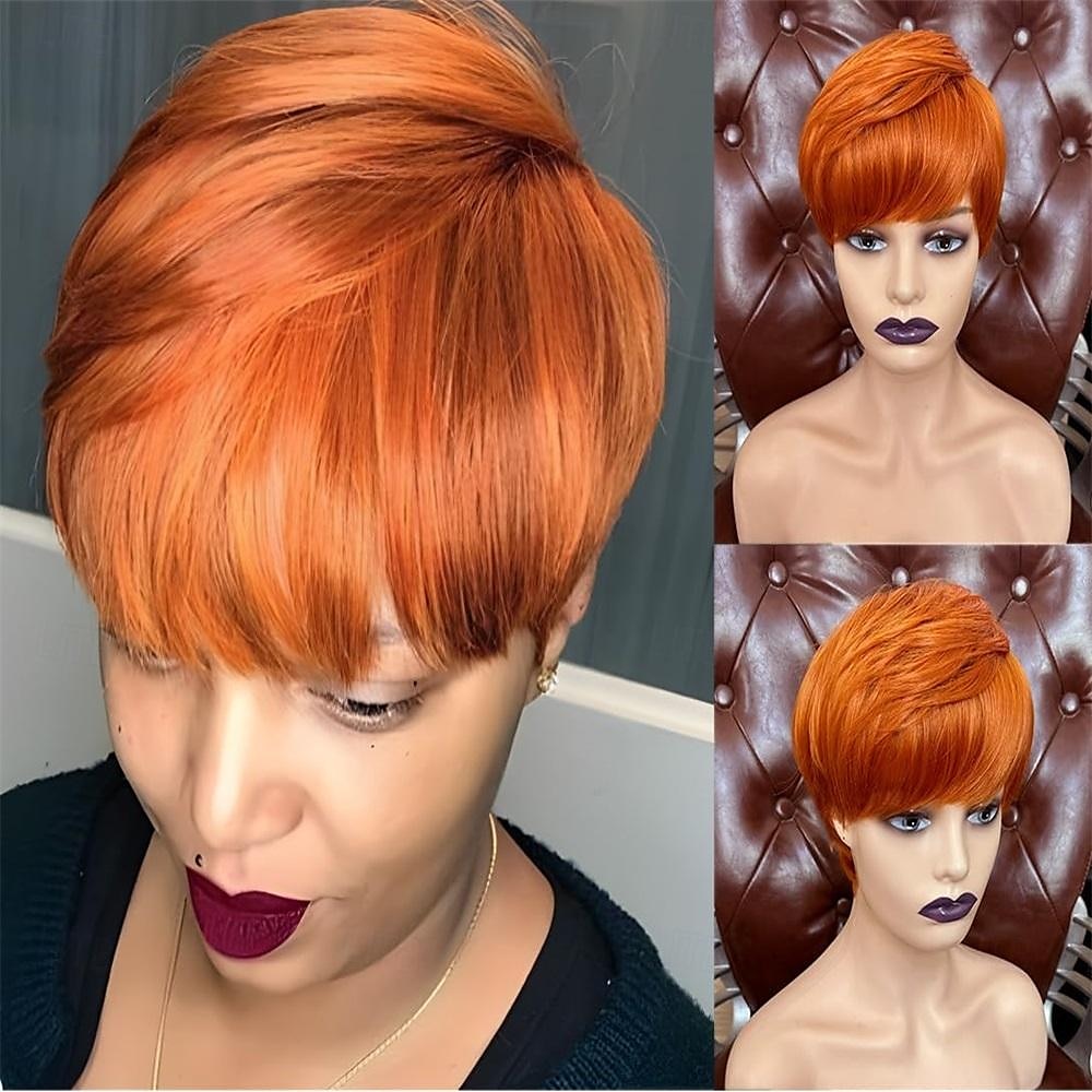 Perruques Courtes Synthétiques pour Femmes Noires/Blanches Cheveux de Couleur Naturelle Perruques pour Femmes Perruques Cheveux Courts avec Frange Perruques de la Saint-Patrick Perruques d'Halloween de 2025 ? $20.99 –P9
