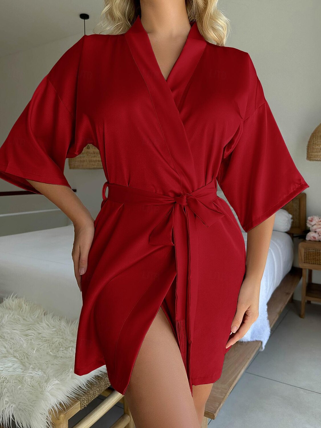 Vuxna Ensfärgat Badrock Pyjamas Nattkläder Onesie-pyjamas Kigurumi pyjamas För Dam Dagliga kläder Casual Tecknad serie 2025 - $30.99 –P18