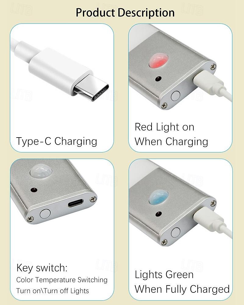 Luz led do armário do sensor com controle remoto magnético regulável luz suave lâmpada de parede indução do sensor do corpo humano de 2025 por $36.99 –P3
