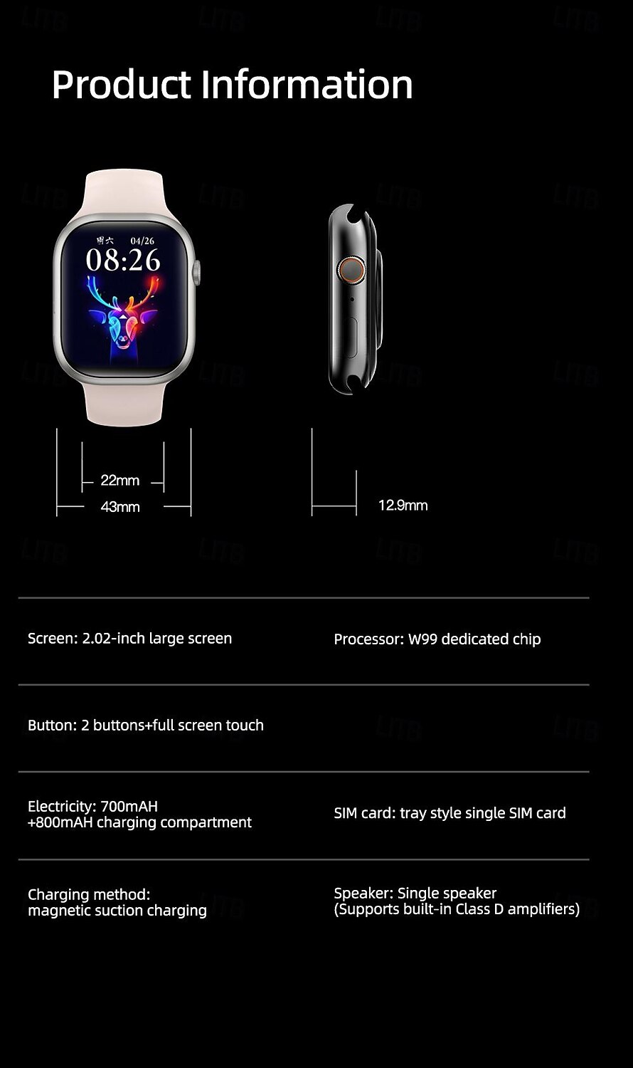 696 X9 Умные часы 2.02 дюймовый Умный браслет Bluetooth Педометр Напоминание о звонке Пульсомер Совместим с Android iOS Женский Мужчины Хендс-фри звонки Напоминание о сообщении Пользовательский набор 2025 - $93.99 –P16