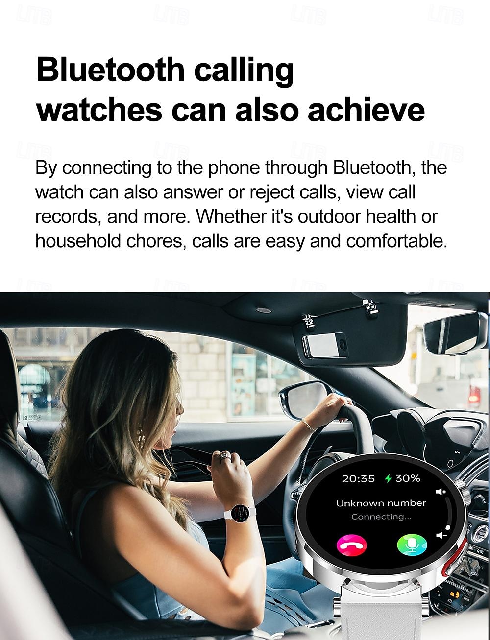 2025年 iMosi ECG PPG女性用スマートウォッチ 1.27インチフルタッチスクリーンBluetooth通話温度モニターペドメーターAndroid iOS対応ハンズフリー通話防水IP68  コレクション – $78.99 –P13