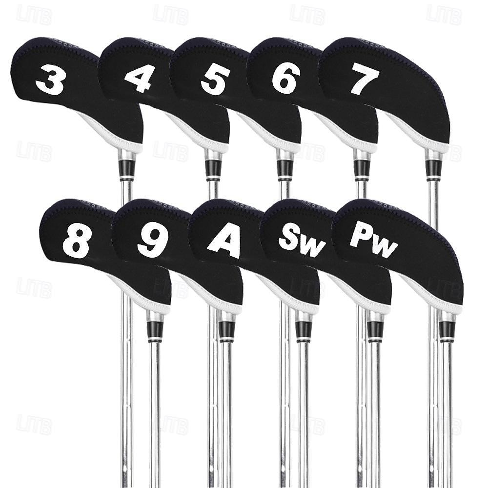 10 יחידות כיסוי ראש מועדון גולף עמיד למים נייד כיסוי ראש מגן ברזל טריז ניאופרן כיסויי גולף גולף כיסויי גומי עם 3 צבעים אפשרות מתאים לרוב המגהצים 2026 - $27.99 –P3