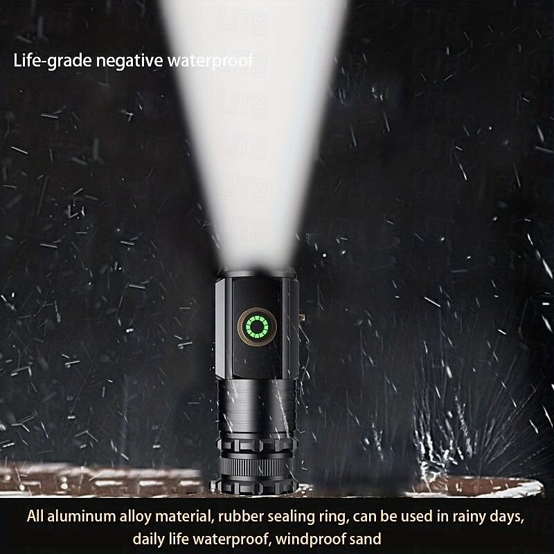 Super Bright Flashlight, Compact Portable Mini Flashlight, Outdoor Waterproof Multi-functional Night Fishing Lamp, Cap Pliers Lamp 2025 - $11.99 –P2
