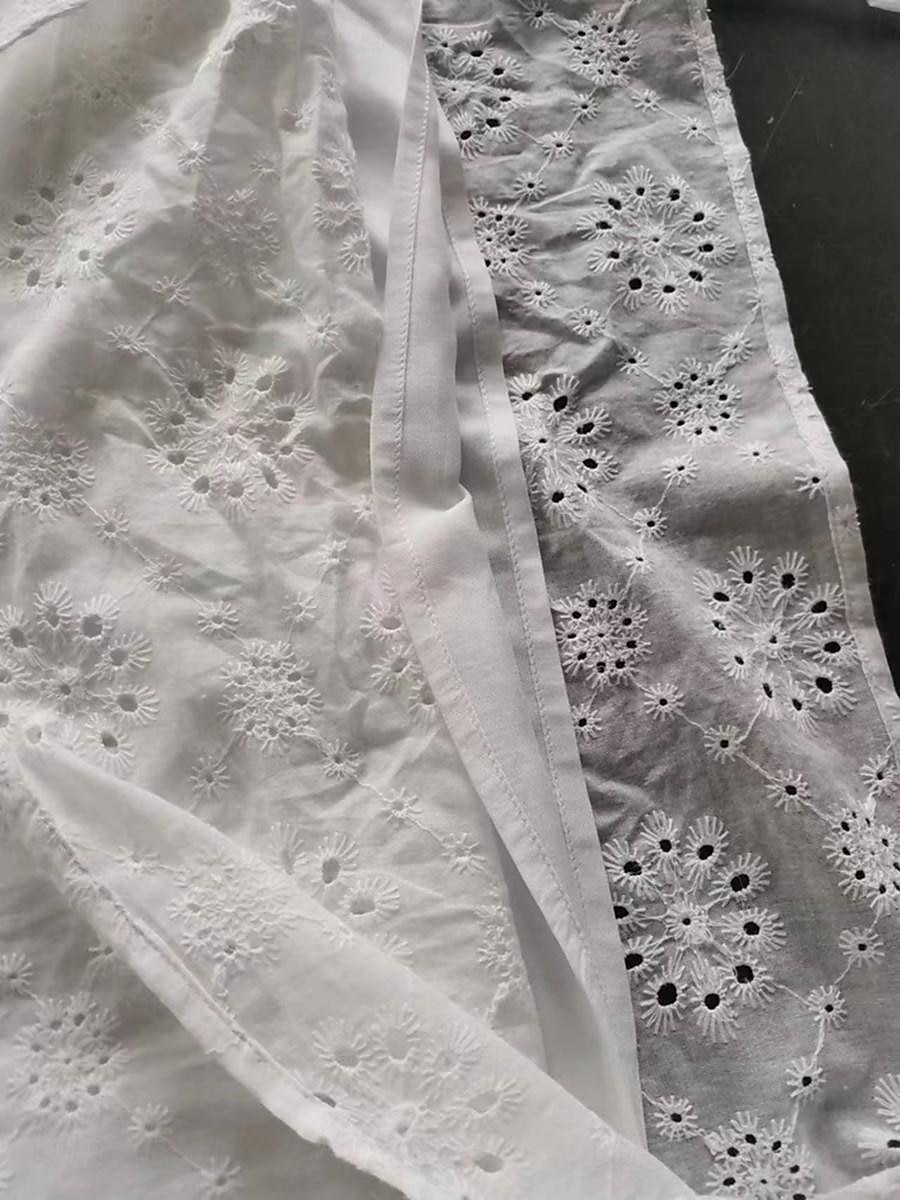 vestido de trabalho feminino vestido branco vestido linha elegante trabalho diário moda mini vestido bordado oco decote em v sem mangas floral geométrico solto ajuste branco verão primavera s m l xl de 2025 por $35.99 –P4