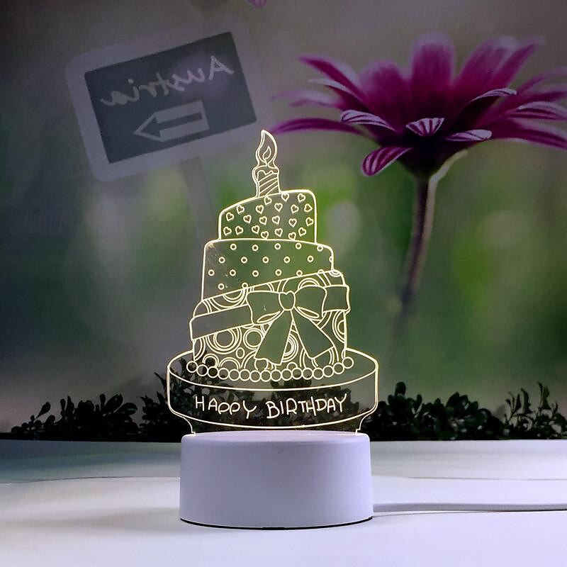 3D Night Light Bedroom Bedside Lamp Eye Care Led Light Birthday Valentine's Day Gift 2025 - $12.99 –P6