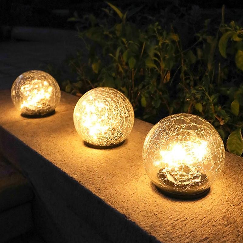 solární lední hokej pohřbená lampa trávník vložená lampa venkovní nádvoří zahrada krok atmosféra dekorace led crack lampa 2025 - $24.99 –P12