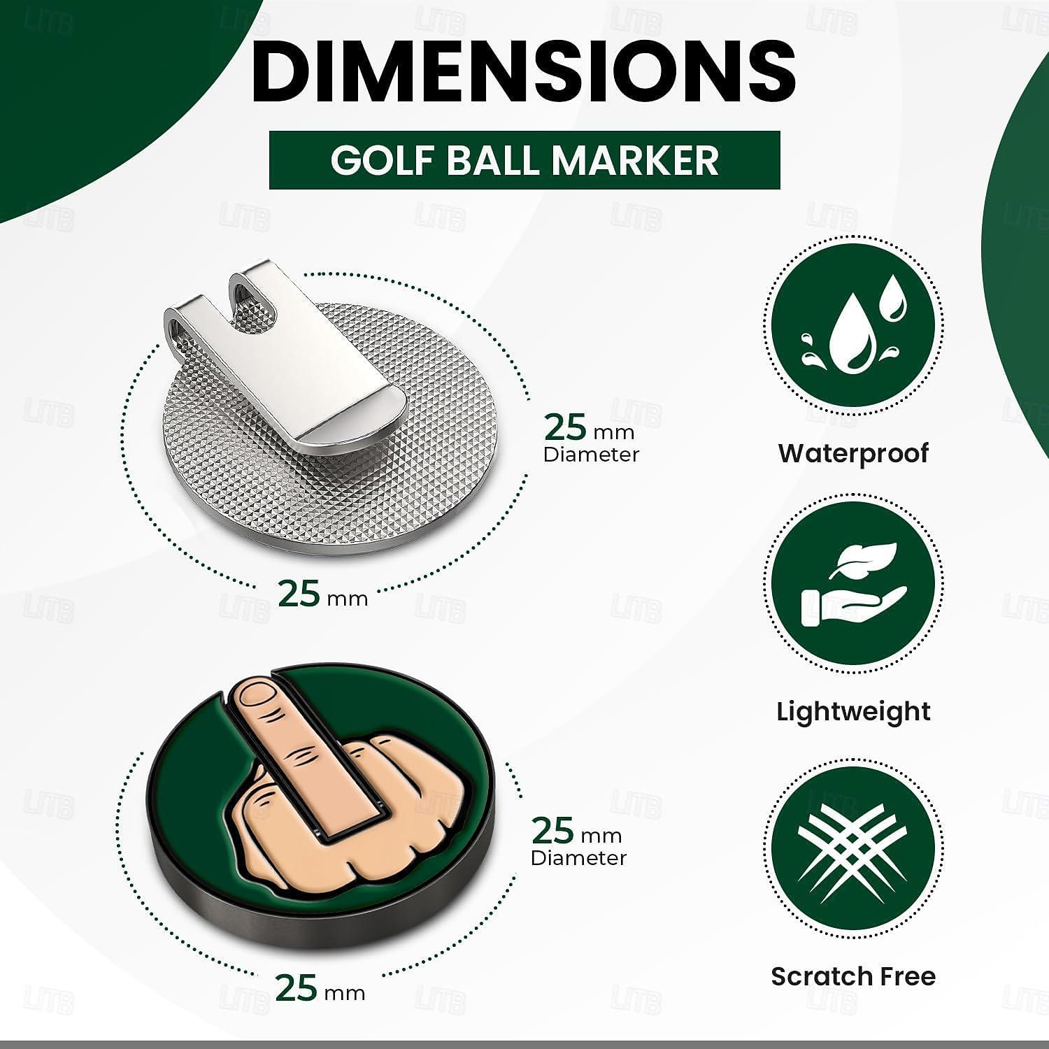 vicces középső ujj golflabda marker mágneses golf sapka klip levehető golflabda pozíció jelzés golf dekorációk tartós vicces golf dekorációk 2025 - $15.49 –P2