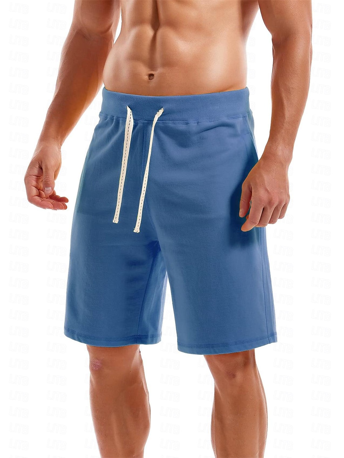 Men's Sweat Shorts Shorts Workout Shorts Casual Shorts Drawstring Pocket Elastic Waist Plain Comfort Breathable Knee Length Casual Daily Holiday Sports Fashion Blue Khaki Micro-elastic 2026 - $18.99 –P8