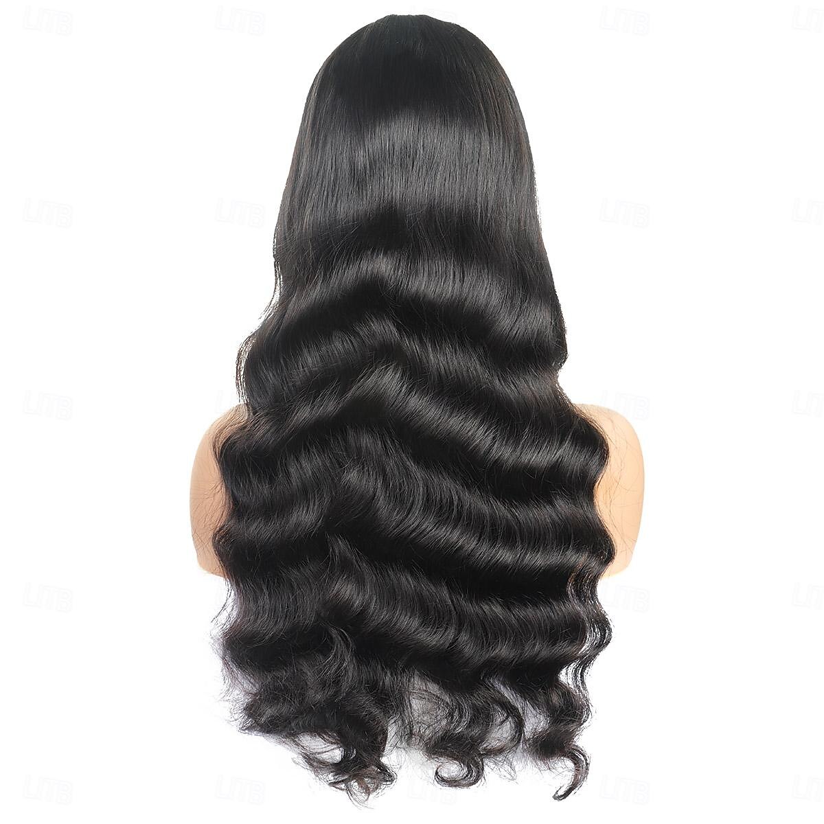 parrucche frontali in pizzo trasparente 13x6 con onde sciolte per donne nere, densità 150%, capelli umani pre-pizzicati con capelli del bambino del 2025 a $262.69 –P2