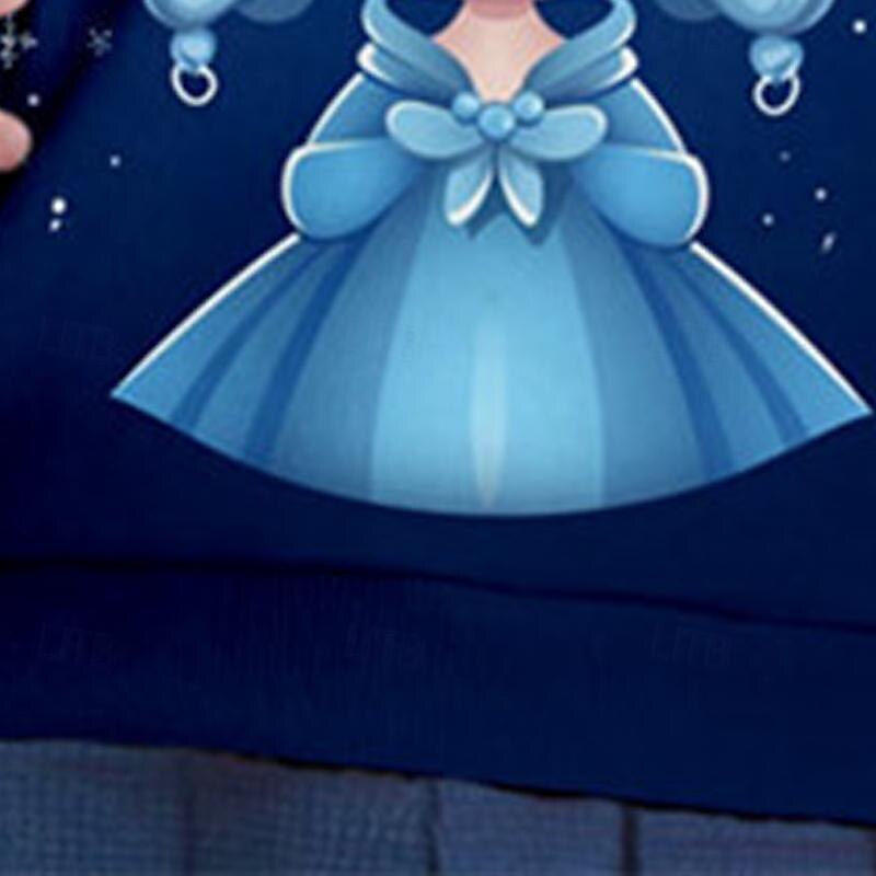 Fete 3D Desene Animate Prințesă Hanorca Pullover Manșon Lung Tipărire 3D Primăvară Toamnă Modă Șic Stradă Adorabil Copii 3-12 ani Stil Nautic În aer liber Casual Zilnic Fit regulat 2025 - $16.49 –P8