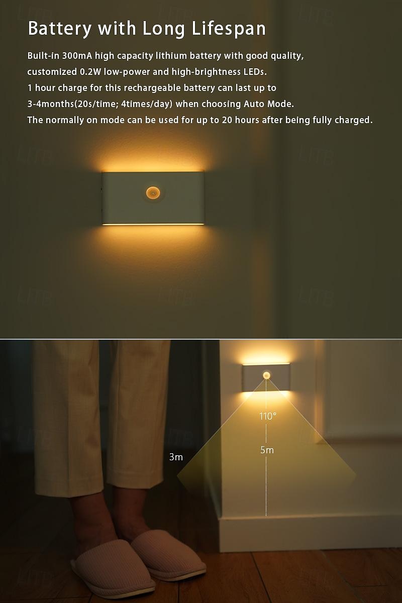 Smart Sensor Night Light Led Infrared Light Sensor Night Light Typec Rechargeable Magnetic Wireless Sensor Night Light 2025 - $15.49 –P9